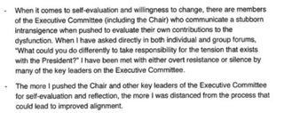 Portion of letter from Keith M. Eigel to Morehouse College’s board of trustees